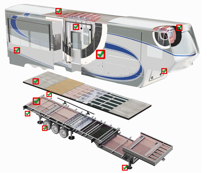 luxury fifth wheel construction